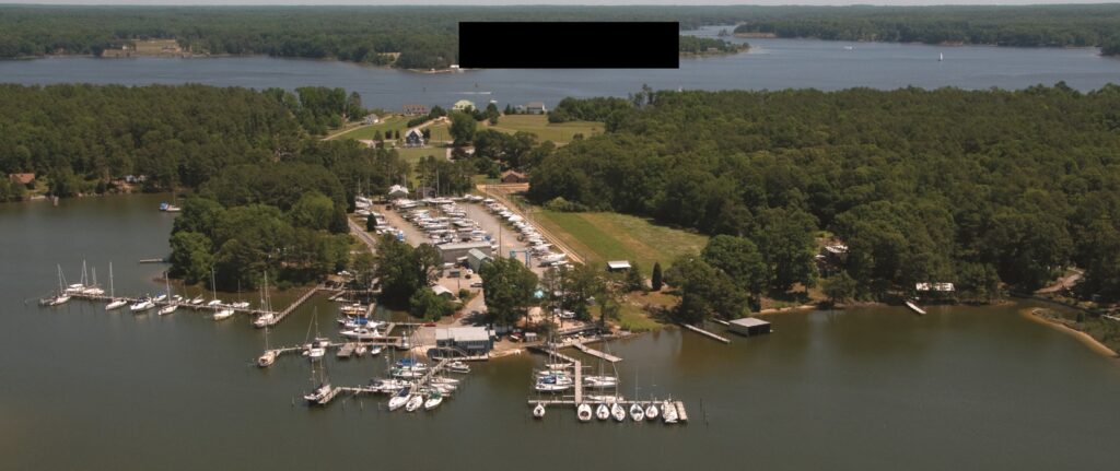 Aerial view of the dock